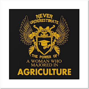 Agriculture Shirt The Power of Woman Majored In Agriculture Posters and Art